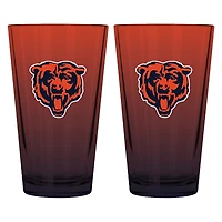 The Memory Company Chicago Bears Two-Pack 16oz. Ombre Pint Glass Set