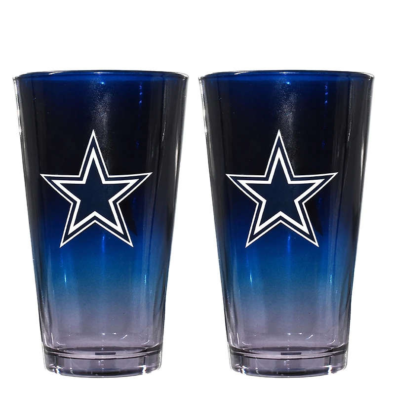 The Memory Company Dallas Cowboys Two-Pack 16oz. Ombre Pint Glass Set
