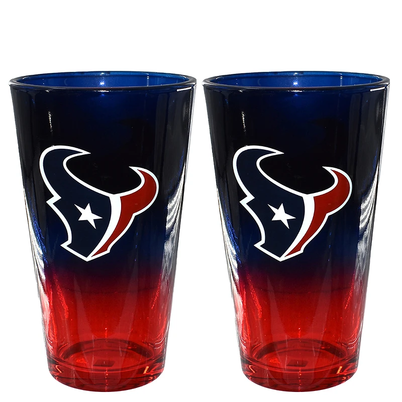 The Memory Company Houston Texans Two-Pack 16oz. Ombre Pint Glass Set
