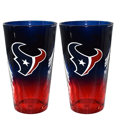 The Memory Company Houston Texans Two-Pack 16oz. Ombre Pint Glass Set
