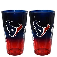 The Memory Company Houston Texans Two-Pack 16oz. Ombre Pint Glass Set