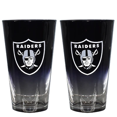 The Memory Company Las Vegas Raiders Two-Pack 16oz. Ombre Pint Glass Set