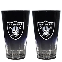 The Memory Company Las Vegas Raiders Two-Pack 16oz. Ombre Pint Glass Set