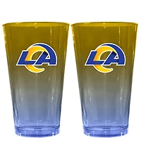 The Memory Company Los Angeles Rams Two-Pack 16oz. Ombre Pint Glass Set