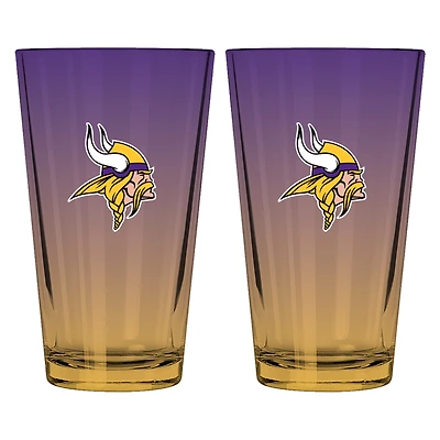 The Memory Company Minnesota Vikings Two-Pack 16oz. Ombre Pint Glass Set