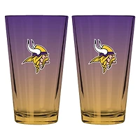 The Memory Company Minnesota Vikings Two-Pack 16oz. Ombre Pint Glass Set