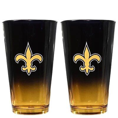 The Memory Company New Orleans Saints Two-Pack 16oz. Ombre Pint Glass Set