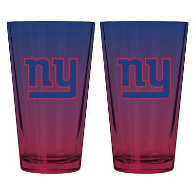 The Memory Company New York Giants Two-Pack 16oz. Ombre Pint Glass Set