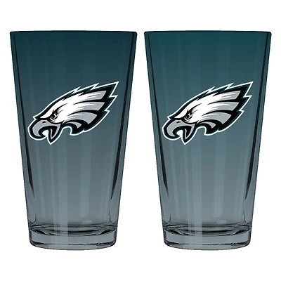 The Memory Company Philadelphia Eagles Two-Pack 16oz. Ombre Pint Glass Set