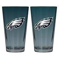 The Memory Company Philadelphia Eagles Two-Pack 16oz. Ombre Pint Glass Set