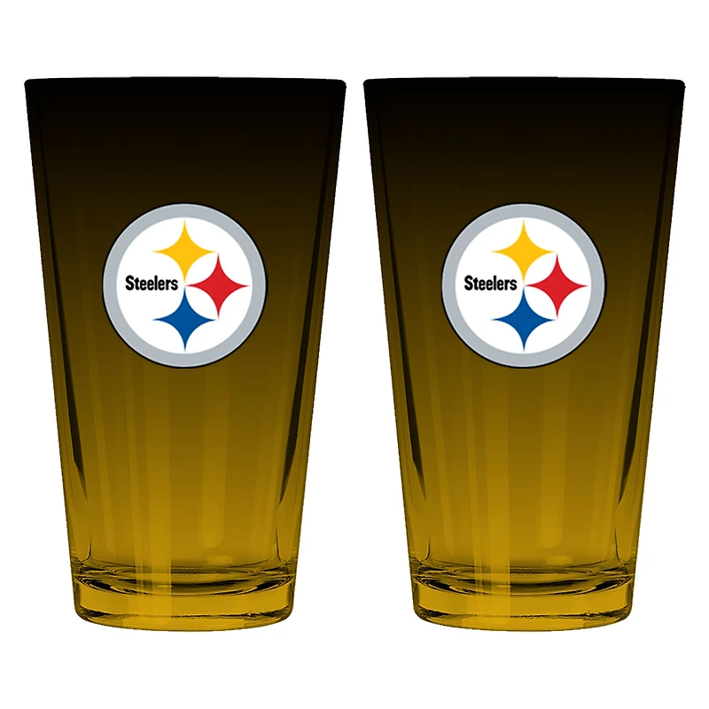 The Memory Company Pittsburgh Steelers Two-Pack 16oz. Ombre Pint Glass Set
