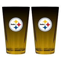 The Memory Company Pittsburgh Steelers Two-Pack 16oz. Ombre Pint Glass Set