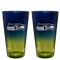 The Memory Company Seattle Seahawks Two-Pack 16oz. Ombre Pint Glass Set