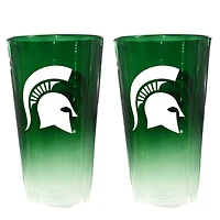 The Memory Company Michigan State Spartans Two-Pack 16oz. Ombre Pint Glass Set