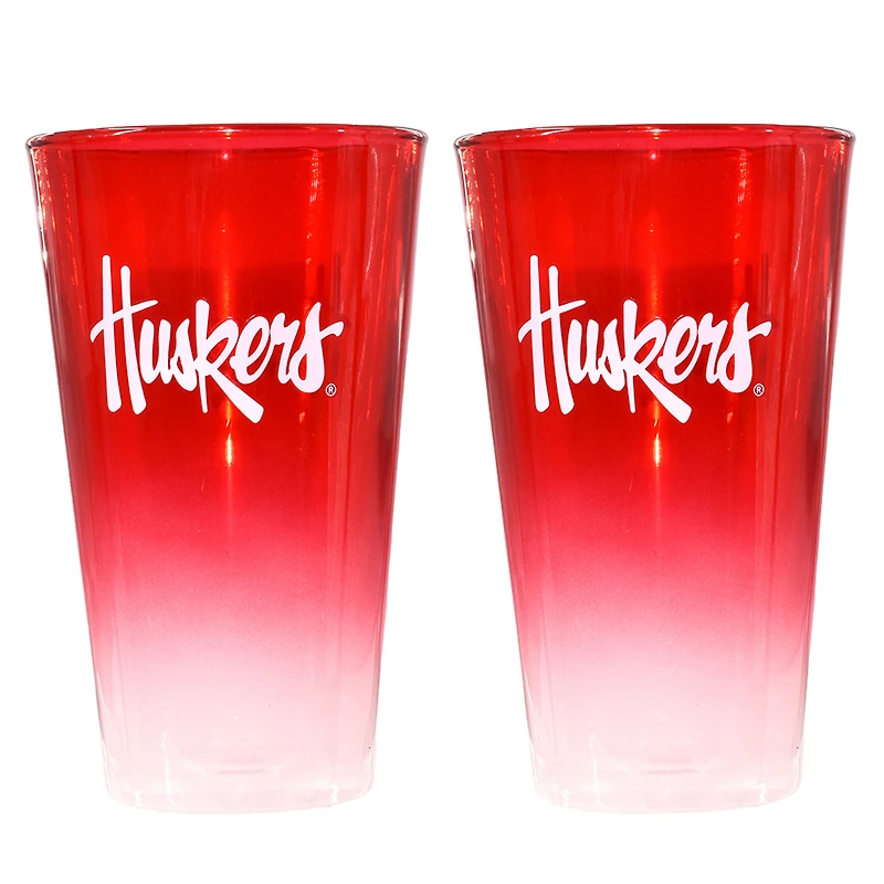 The Memory Company Nebraska Huskers Two-Pack 16oz. Ombre Pint Glass Set
