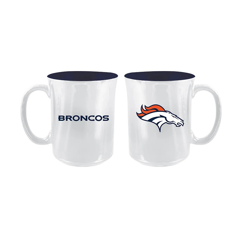 The Memory Company Denver Broncos 2-Pack 15oz. Iridescent Ceramic Mug Set