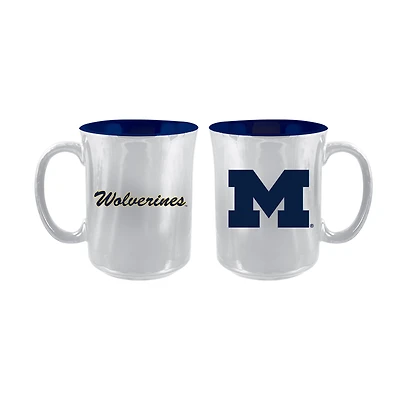 The Memory Company Michigan Wolverines 2-Pack 15oz. Iridescent Ceramic Mug Set