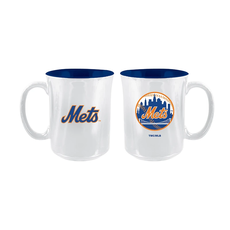 The Memory Company New York Mets 2-Pack 15oz. Iridescent Ceramic Mug Set