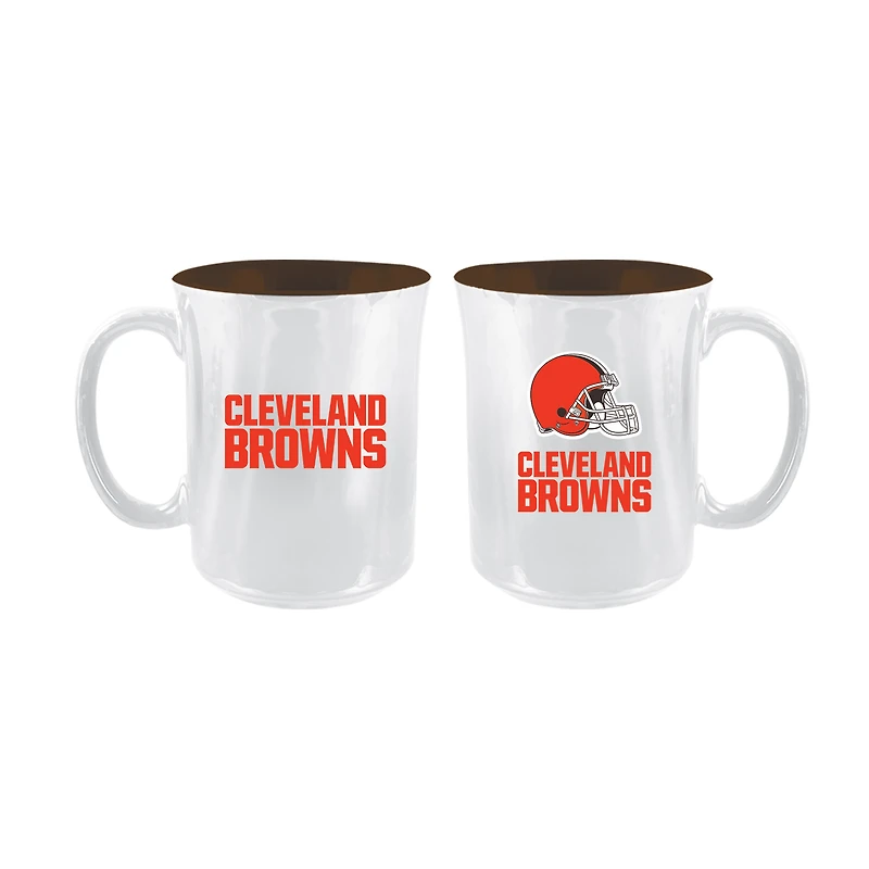The Memory Company Cleveland Browns 2-Pack 15oz. Iridescent Ceramic Mug Set