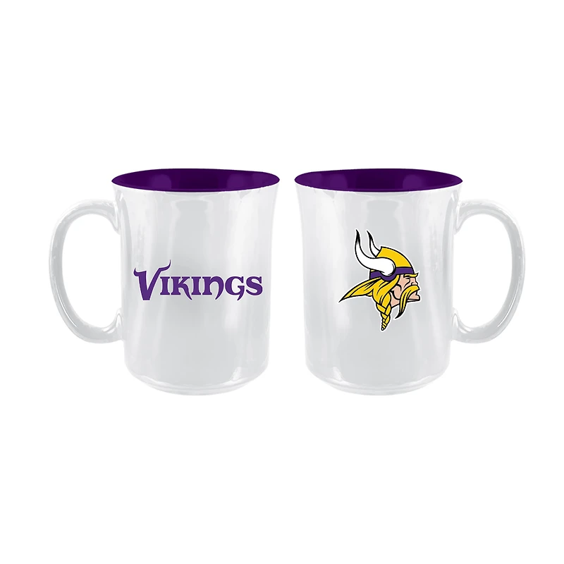 The Memory Company Minnesota Vikings 2-Pack 15oz. Iridescent Ceramic Mug Set