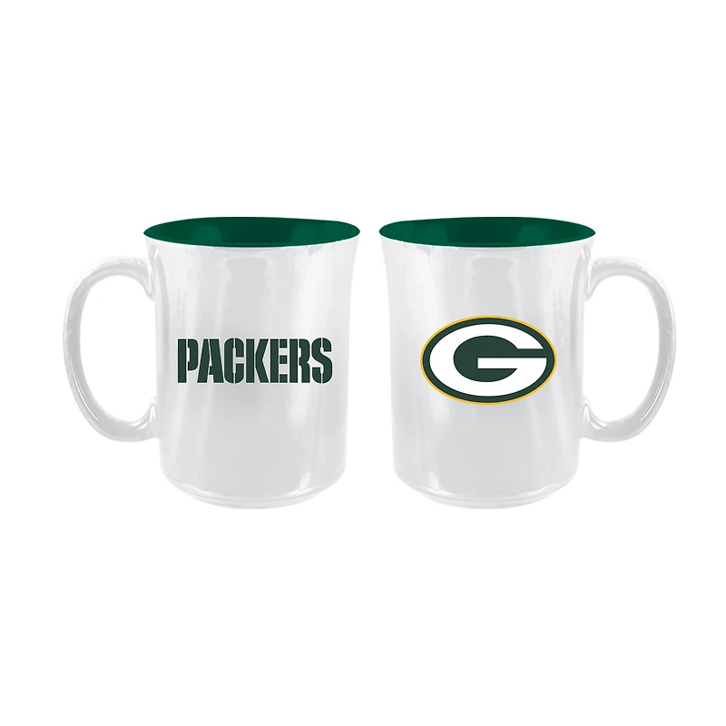 The Memory Company Green Bay Packers 2-Pack 15oz. Iridescent Ceramic Mug Set