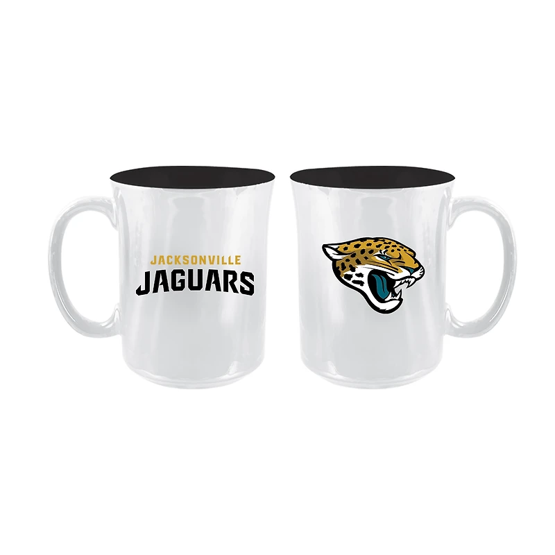 The Memory Company Jacksonville Jaguars 2-Pack 15oz. Iridescent Ceramic Mug Set