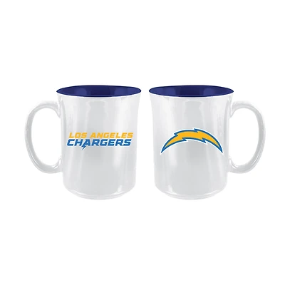The Memory Company Los Angeles Chargers 2-Pack 15oz. Iridescent Ceramic Mug Set
