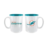 The Memory Company Miami Dolphins 2-Pack 15oz. Iridescent Ceramic Mug Set