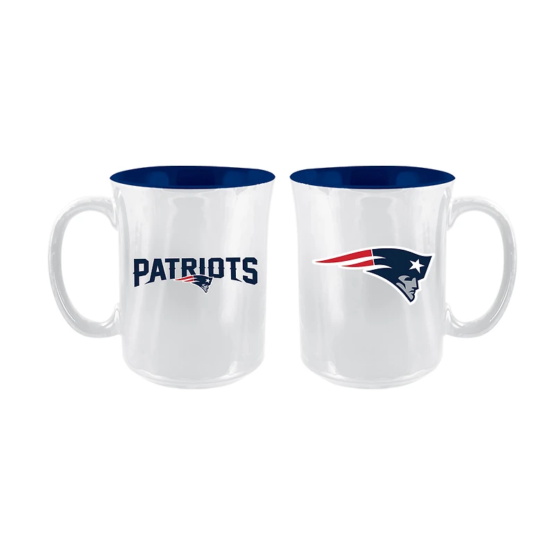 The Memory Company New England Patriots 2-Pack 15oz. Iridescent Ceramic Mug Set