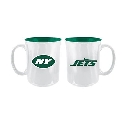 The Memory Company New York Jets 2-Pack 15oz. Iridescent Ceramic Mug Set
