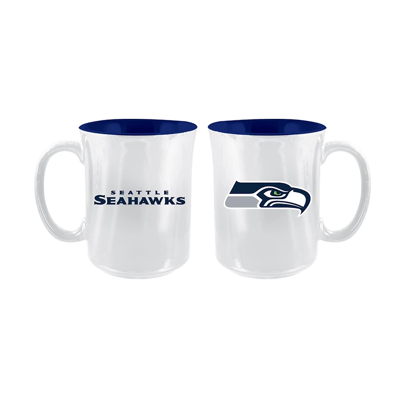 The Memory Company Seattle Seahawks 2-Pack 15oz. Iridescent Ceramic Mug Set