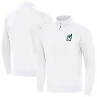 Men's Antigua White Mexico National Team Landslide Quarter-Zip Pullover