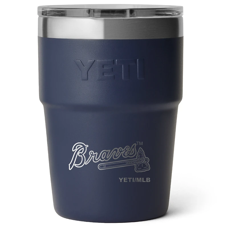 YETI Atlanta Braves 16oz. Rambler Stackable Cup with Magslider Lid