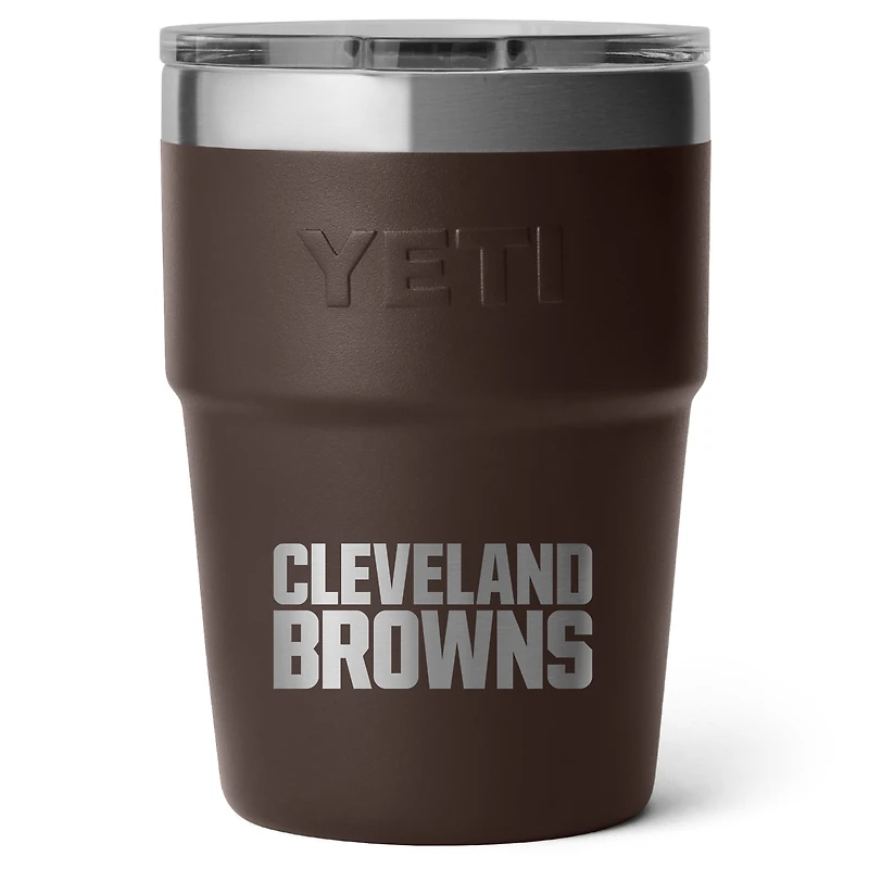 YETI Cleveland Browns 16oz. Rambler Stackable Cup with Magslider Lid