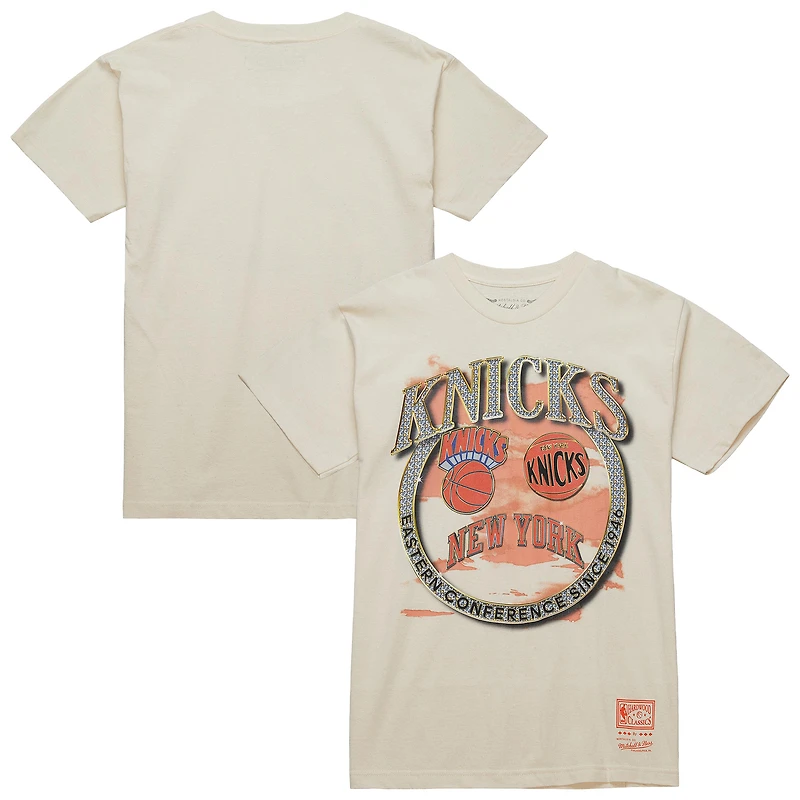 Men's Mitchell & Ness  White New York Knicks Big Tall Hardwood Classics Crown Jewels T-Shirt
