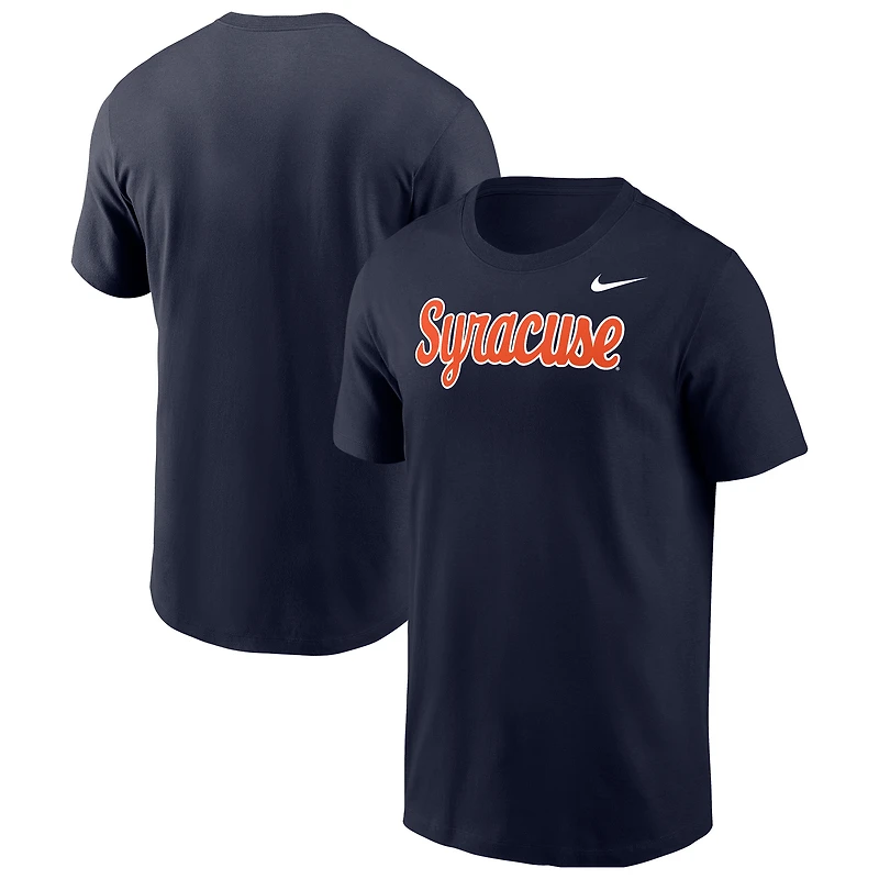 Men's Nike Navy Syracuse Orange Script T-Shirt