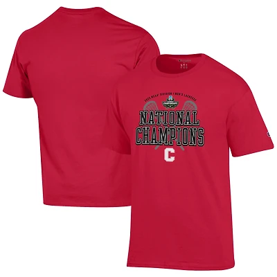 Men's Champion  Red Cornell Big Red 2025 NCAA Men's Lacrosse National Champions Jersey T-Shirt