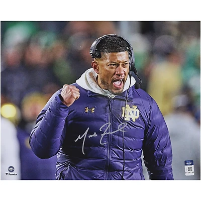 Marcus Freeman Notre Dame Fighting Irish Autographed 16" x 20" Cheering Photograph