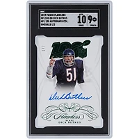 Dick Butkus Chicago Bears Autographed 2019 Panini Flawless Emerald NFL 100 Autograph Collection #NFL100-DB #1/2 SGC Authenticated 9/10 Card