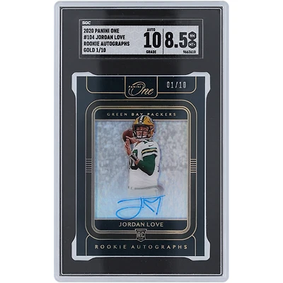 Jordan Love Green Bay Packers Autographed 2020 Panini One Gold Rookie Autograph #104 #1/10 SGC Authenticated 8.5/10 Rookie Card