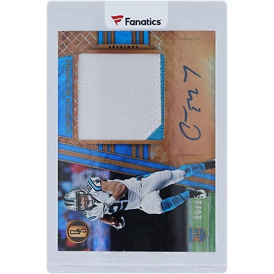 Christian McCaffrey Carolina Panthers Autographed 2017 Panini Gold Standard Prime Jumbo Materials 2 Color Relic Autograph #305 #10/25 Rookie Card