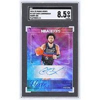 Cade Cunningham Detroit Pistons Autographed 2024-25 Panini NBA Hoops Platinum Hoops Ink #HI-CCP #1/1 SGC Authenticated 8.5 Card