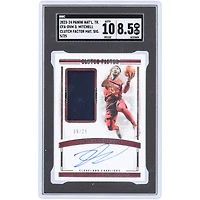 Donovan Mitchell Cleveland Cavaliers Autographed 2023-24 Panini National Treasures Clutch Factor Materials Signature Relic #CFA-DVM #5/25 SGC Authenticated 8.5/10 Card