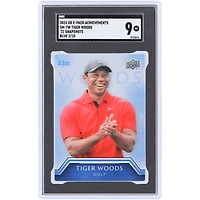Tiger Woods 2024 Upper Deck E-Pack Achievements Blue '21 Snapshots #SM-TW #2/10 SGC Authenticated 9 Card
