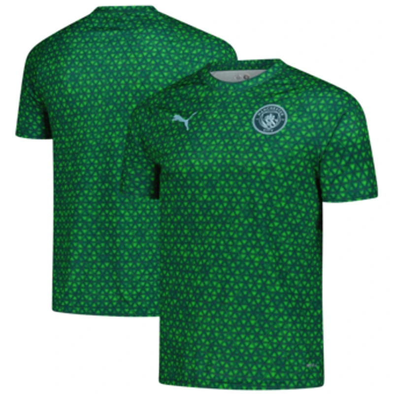 Men's Puma Green Manchester City 2025/26 Pre-Match Training Jersey