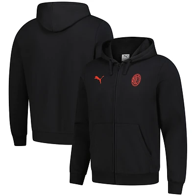 Men's Puma Black AC Milan 2025/26 ftblESS Full-Zip Hoodie