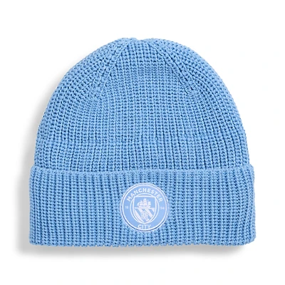 Unisex Puma  Light Blue Manchester City Essential Cuffed Knit Hat