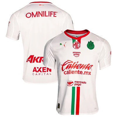 Men's Puma White Chivas 2025/26 Away Authentic Jersey