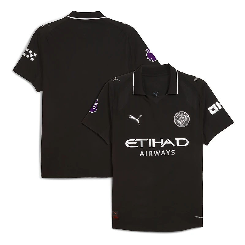 Men's Puma Black Manchester City 2025/26 Away Authentic Jersey