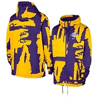 Unisex Nike  Purple Los Angeles Lakers Courtside Club Premium Woven Full-Zip Hooded Jacket